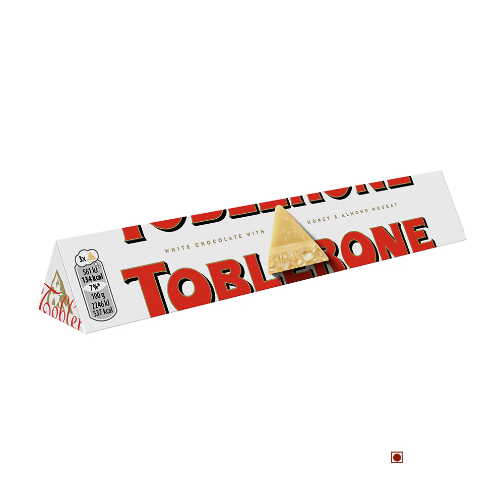 Toblerone White Chocolate with Honey & Almond Nougat 100g