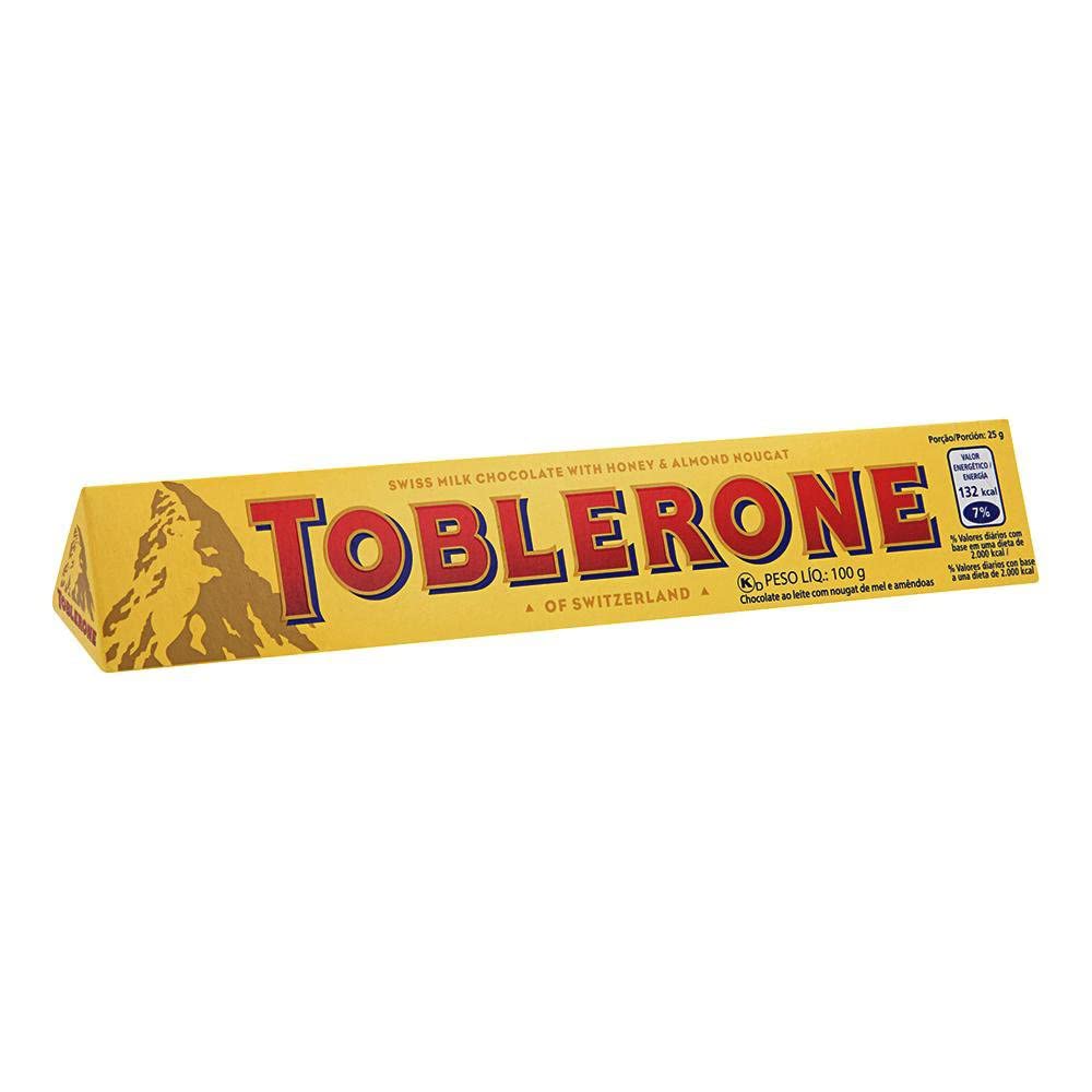 Toblerone Milk Chocolate with Honey & Almond Nougat 100g