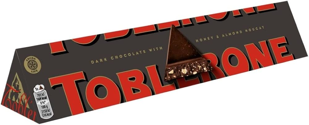 Toblerone Dark Chocolate with Honey & Almond Nougat 100g