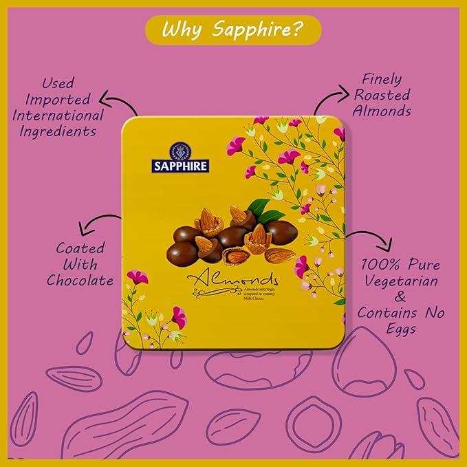 Chocolate Coated Nuts, Almond, 200g