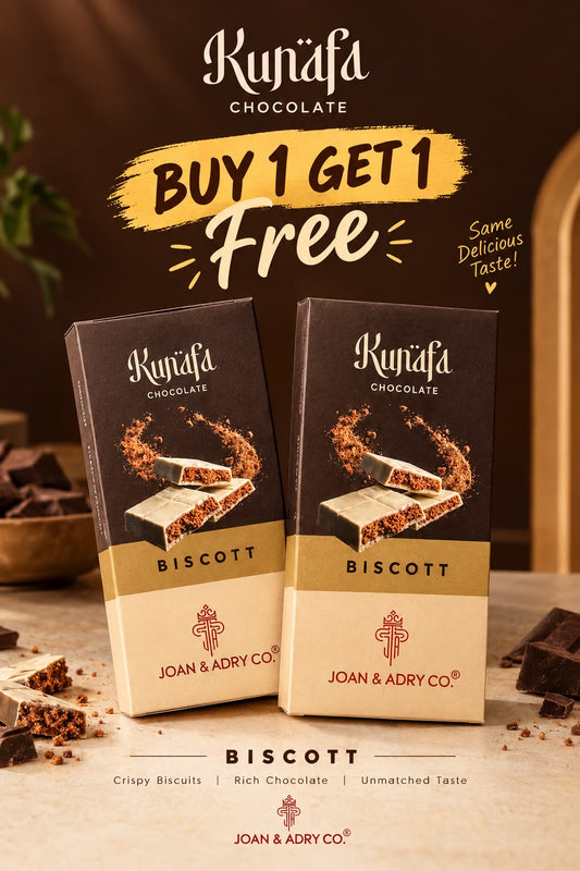 JOAN & ADRY  KUNAFA BISCOTT CHOCO 60GM (BUY 1 GET 1 FREE)